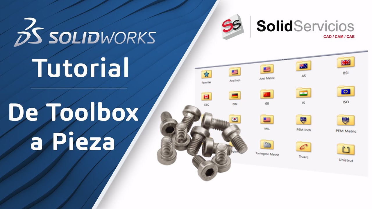 SOLIDWORKS TUTORIAL ➤ Convertir archivo de Toolbox a Componente de Pieza