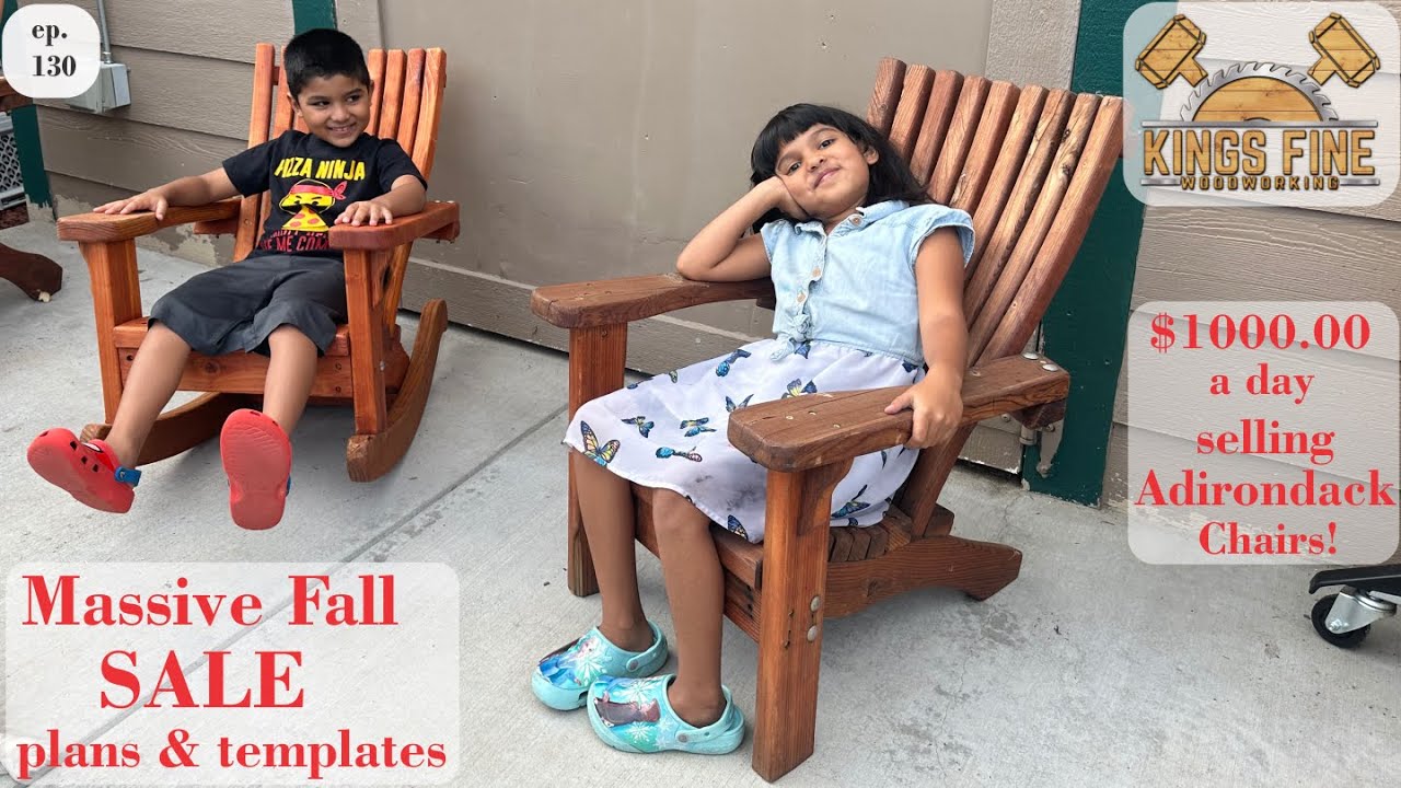 Kids Sized Rocking Chair, Adirondack Style DIY Make Money Woodworking