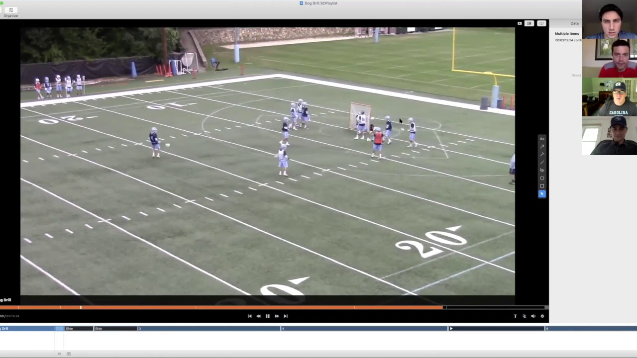 Coach Metzbower of UNC's Dog Drill