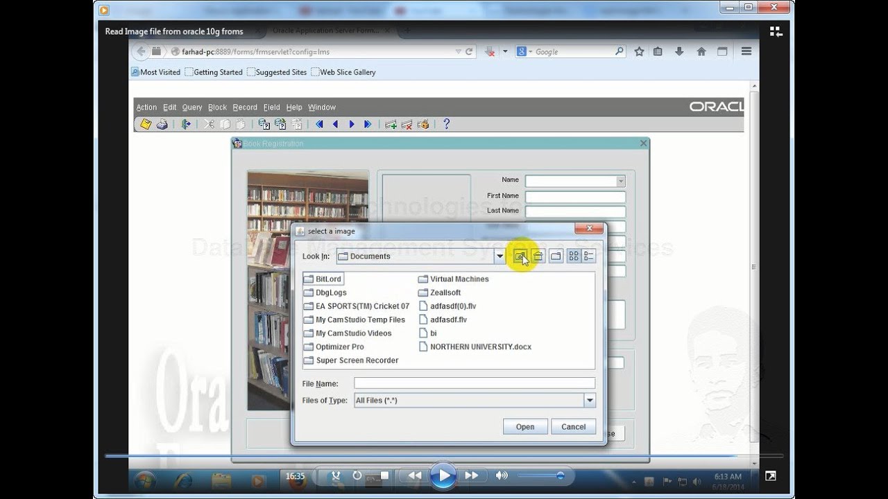 Read Image file from oracle forms