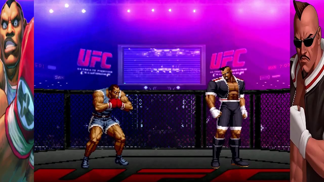 Mugen - King of Fighters vs. Street Fighter -  M.Bison/Balrog (Sepp/Cyber_Gouki) vs.  Heavy D! (3ha)