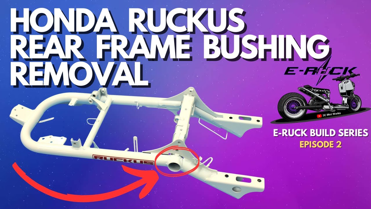 How To Remove and Replace Honda Ruckus Rear Frame Bushings - Electric Ruckus Build Series Episode 2