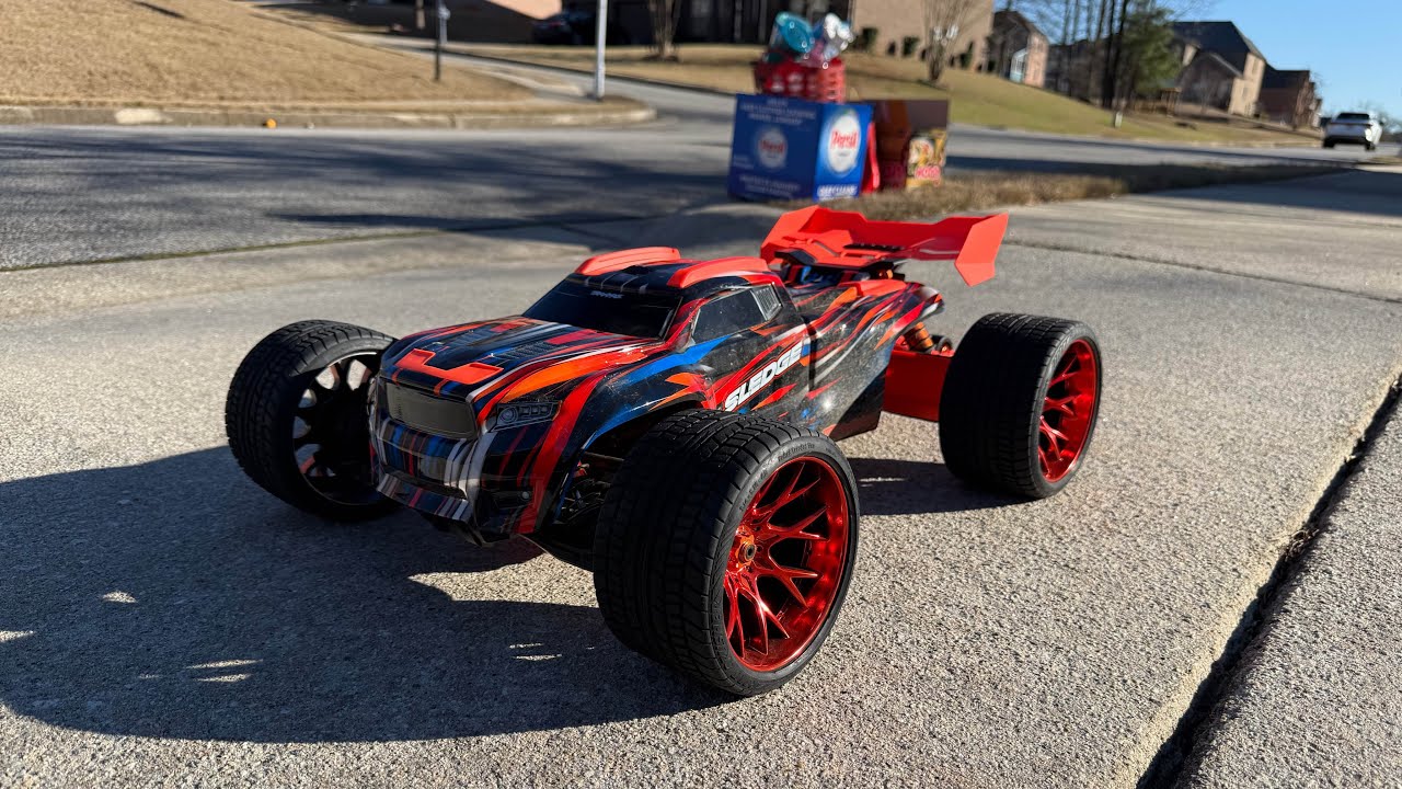 Sledge first run with sweep tires! 