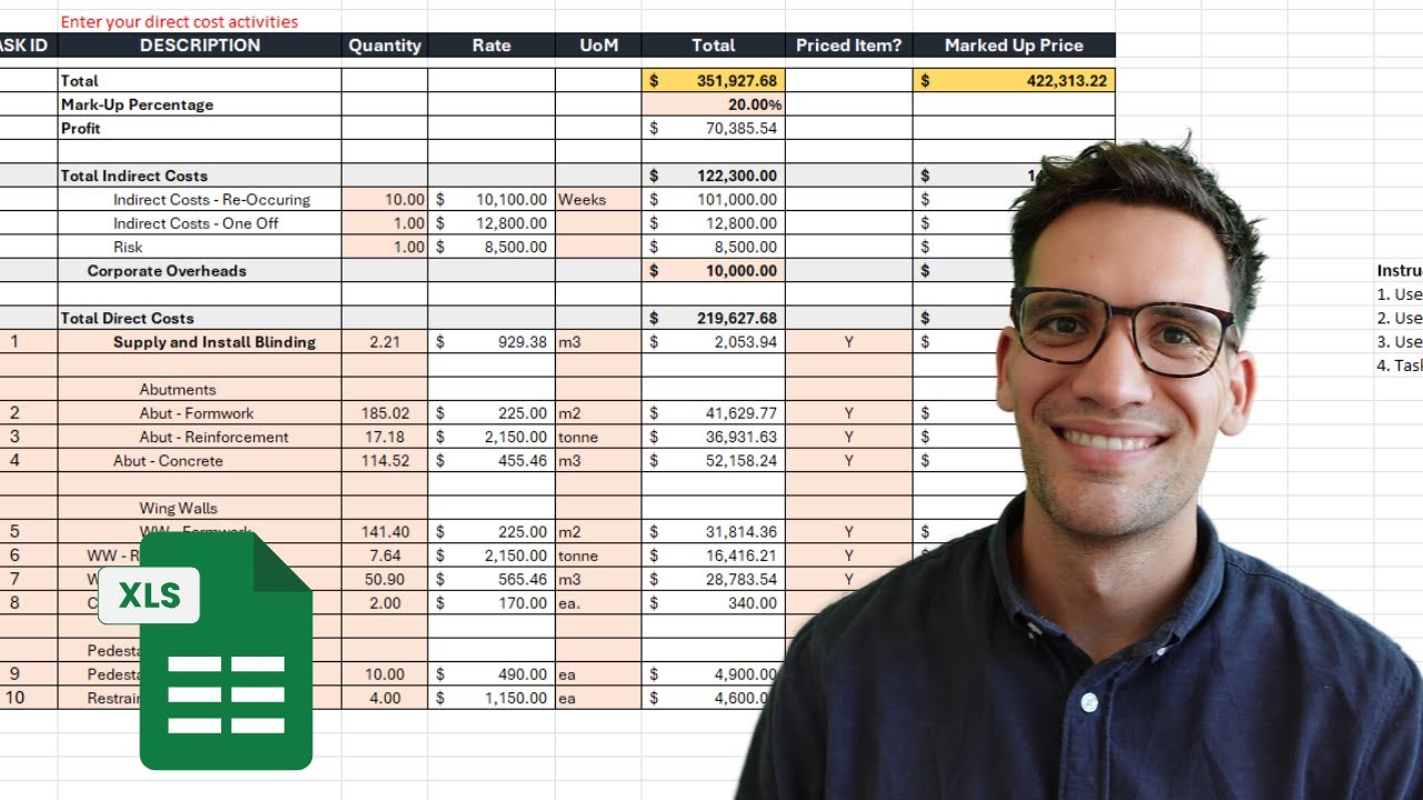 Estimating Construction Costs in Excel
