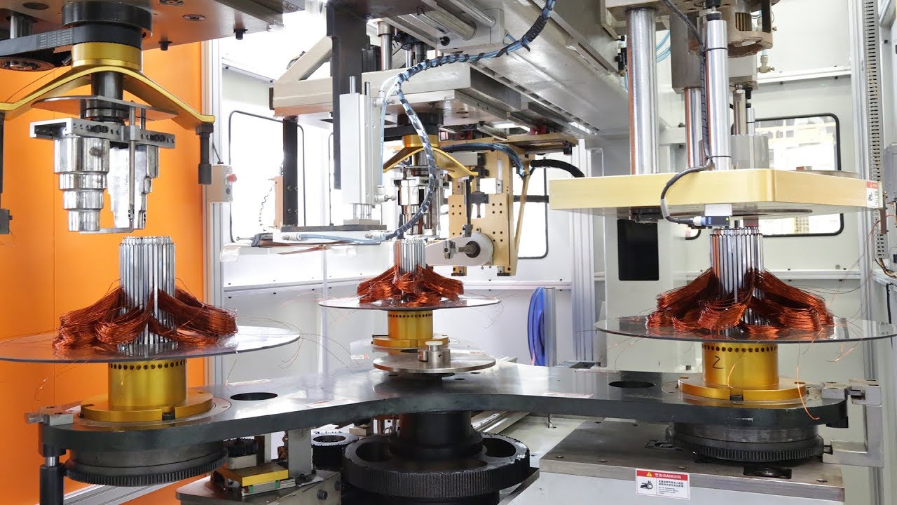Winding and Inserting machines on stator production line