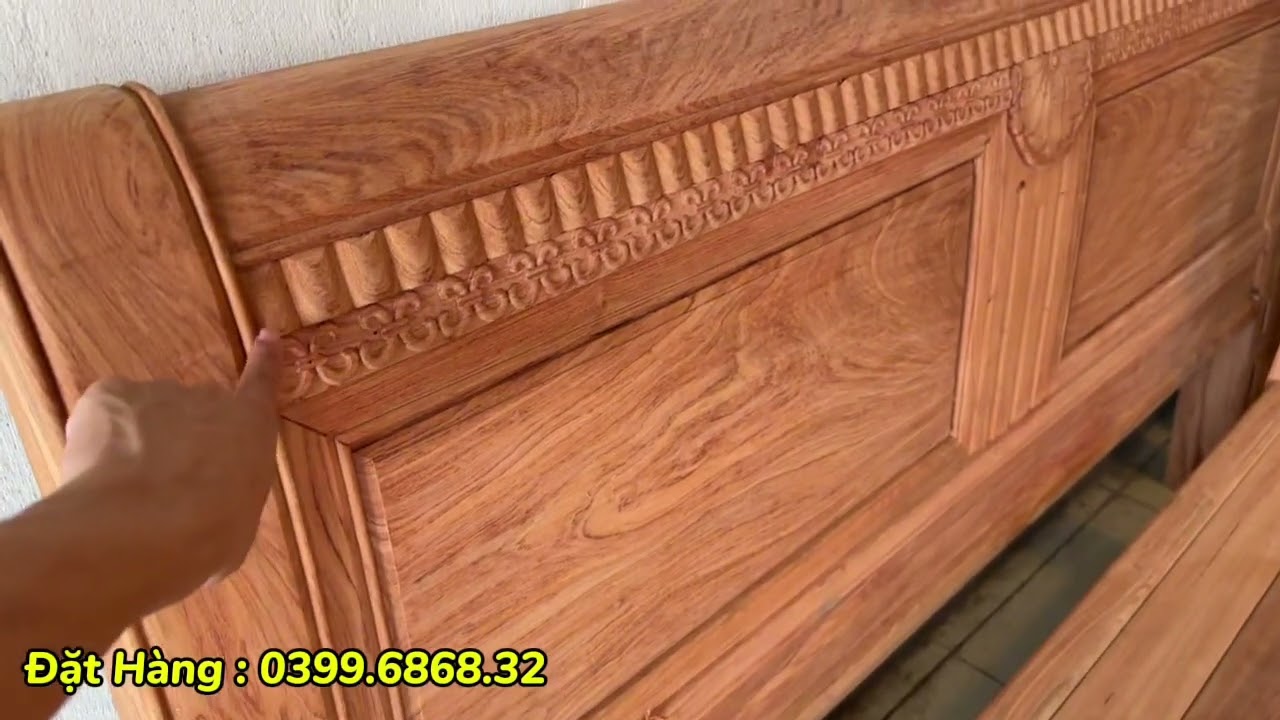 Giới Thiệu Mộc Thô 2 Chiếc Giường Ngủ Chữ X Dài 2m rộng 1m8 Gỗ Hương Đá 
