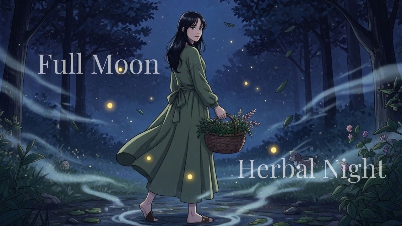 🌿🌙Slow Living Night in the countryside | A Quiet Night of herbs, Fireflies & River Calm