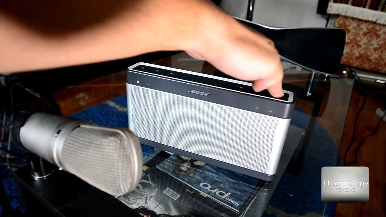 Review Bose Sound Link 3 - testing bluetooth speakers sound with studio microphone