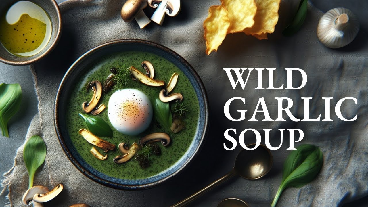 Wild Garlic Soup: Poached Egg & Mushroom Twist!