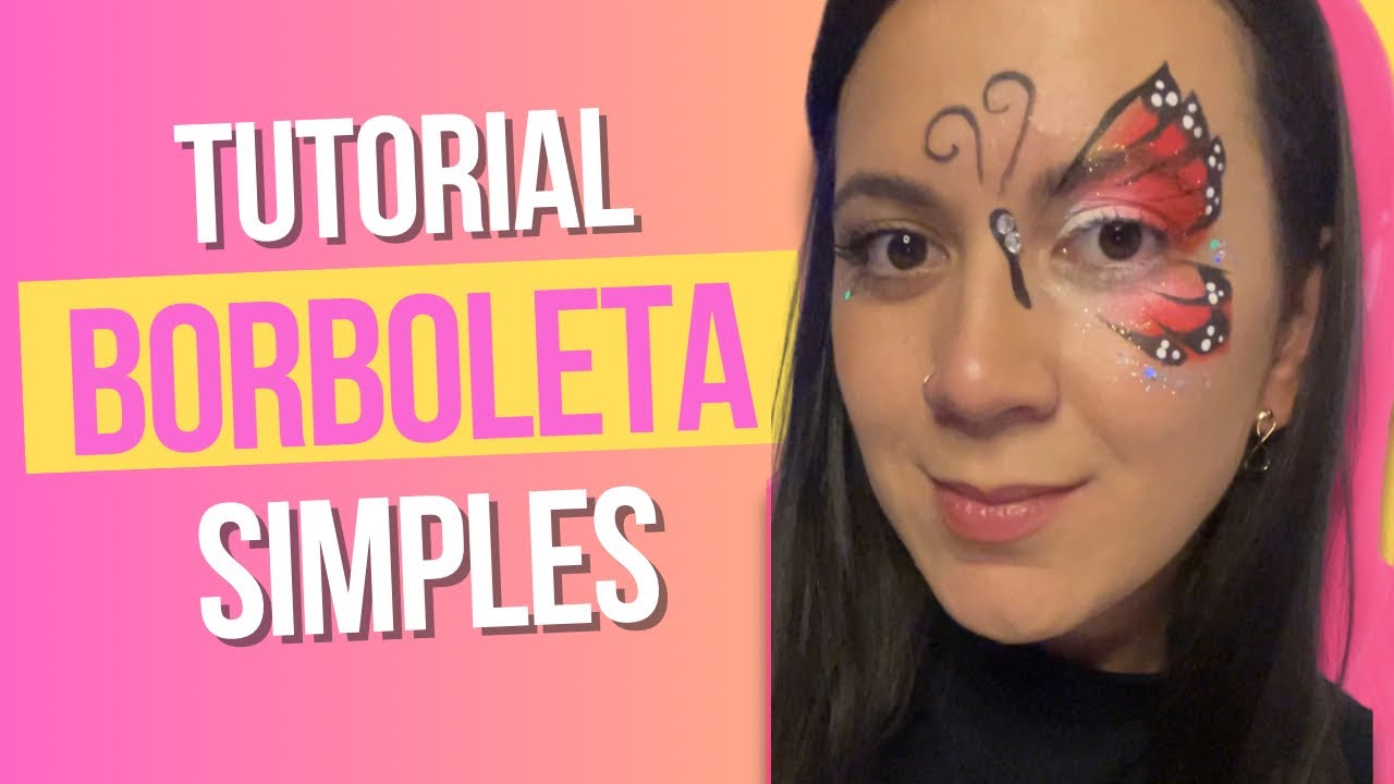 Como Fazer uma Borboleta Rápida e Bonita com Tinta Líquida | Tutorial de Pintura Facial
