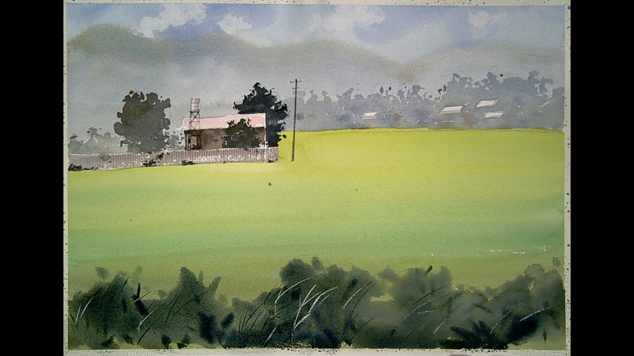#我的繪畫日常 #繪畫 #稻田農舍 #watercolor #watercolour #watercolorpainting #watercolourpainting