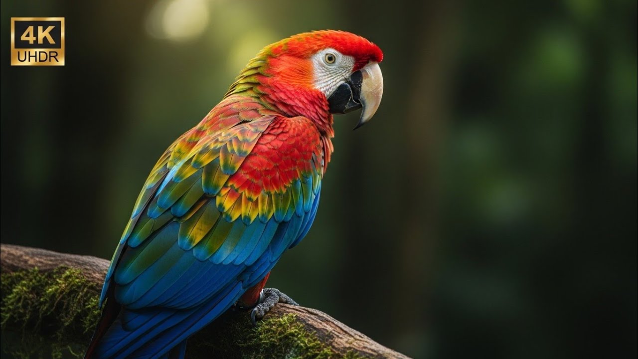 Exotic Birds with 🌿 Natural Sounds 🎶 | 4K Nature Ambience