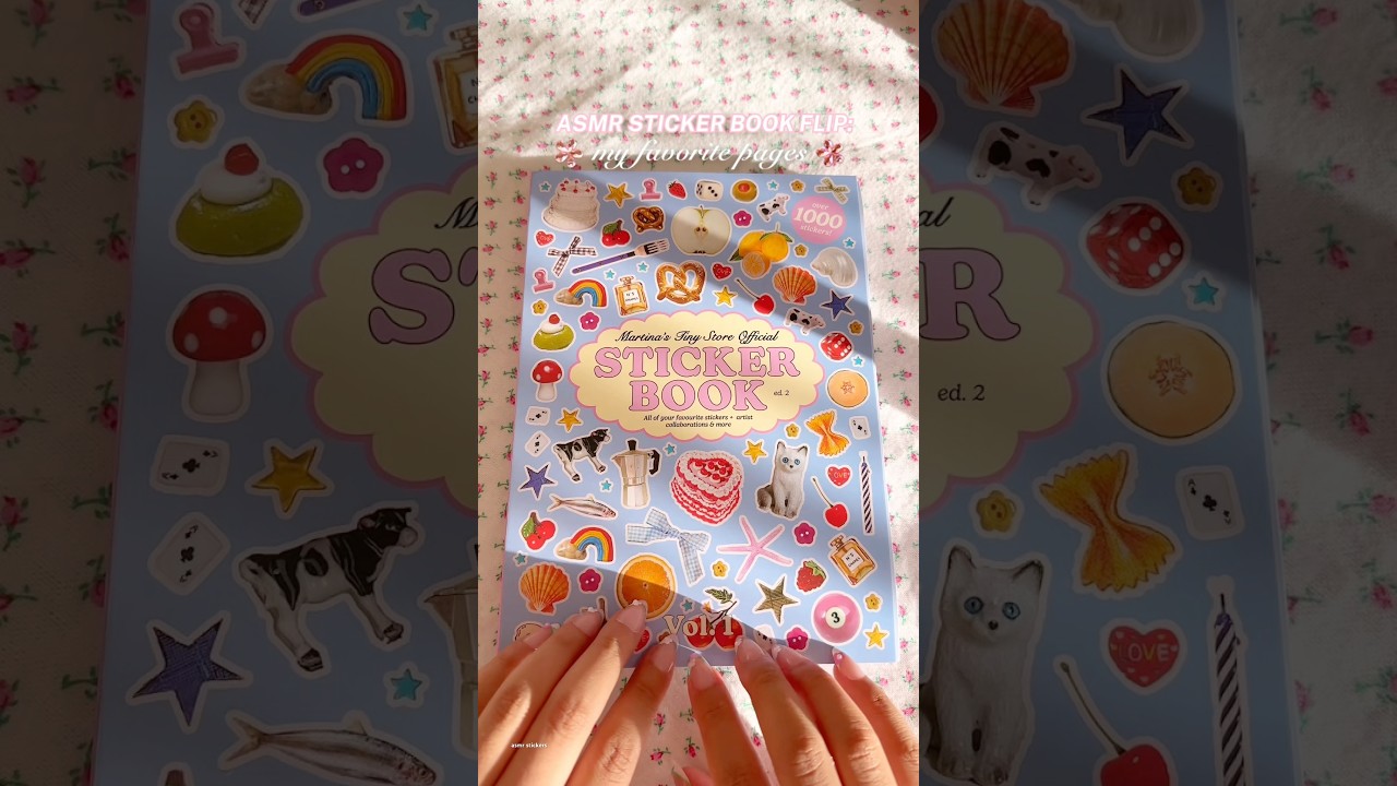 ASMR Sticker Book Flip Through (from Martina&rsquo;s Tiny Store)🌸 #asmrstickers #asmr
