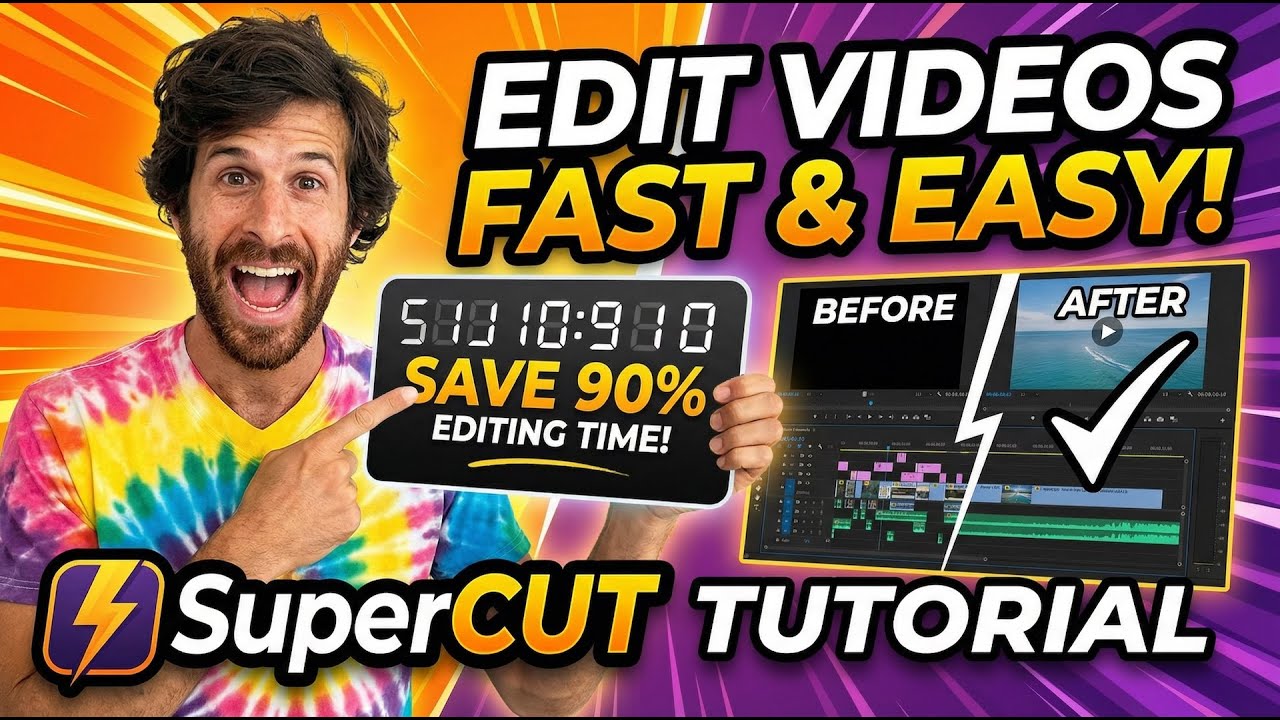 How to Save Time Editing Ur Videos FAST & Easily with SuperCUT, A quick demo with @techguyver1337