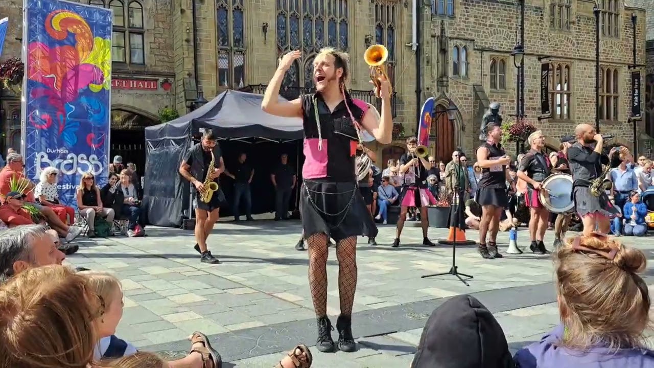 @artistasdelgremio Can't Stop/Around the World RHCP medly at @BrassFestivalDurham 2023