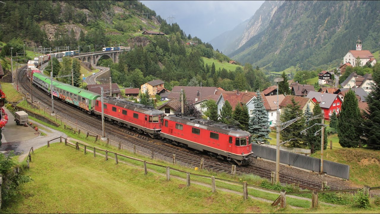 Gotthard am Limit - Umleiterverkehr, SBB RoLas in Wassen