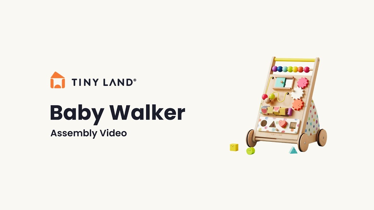 Tiny Land&reg; Premium Natural Wooden Activity Walker Assembly Instruction