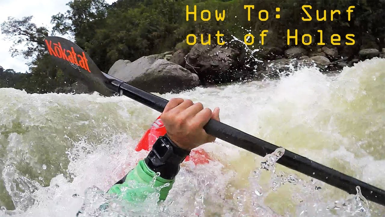 How to get out of a sticky hole (aka stopper). Whitewater Kayak Tutorial