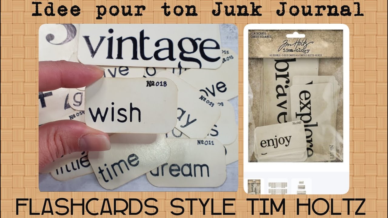 Idée pour ton Junk journal *19* FlashCards style #timholtz