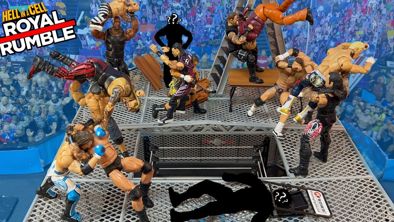 30-Man ROYAL RUMBLE | Hell In A Cell Match | Hardcore Championship | WWE Action Figure Match!