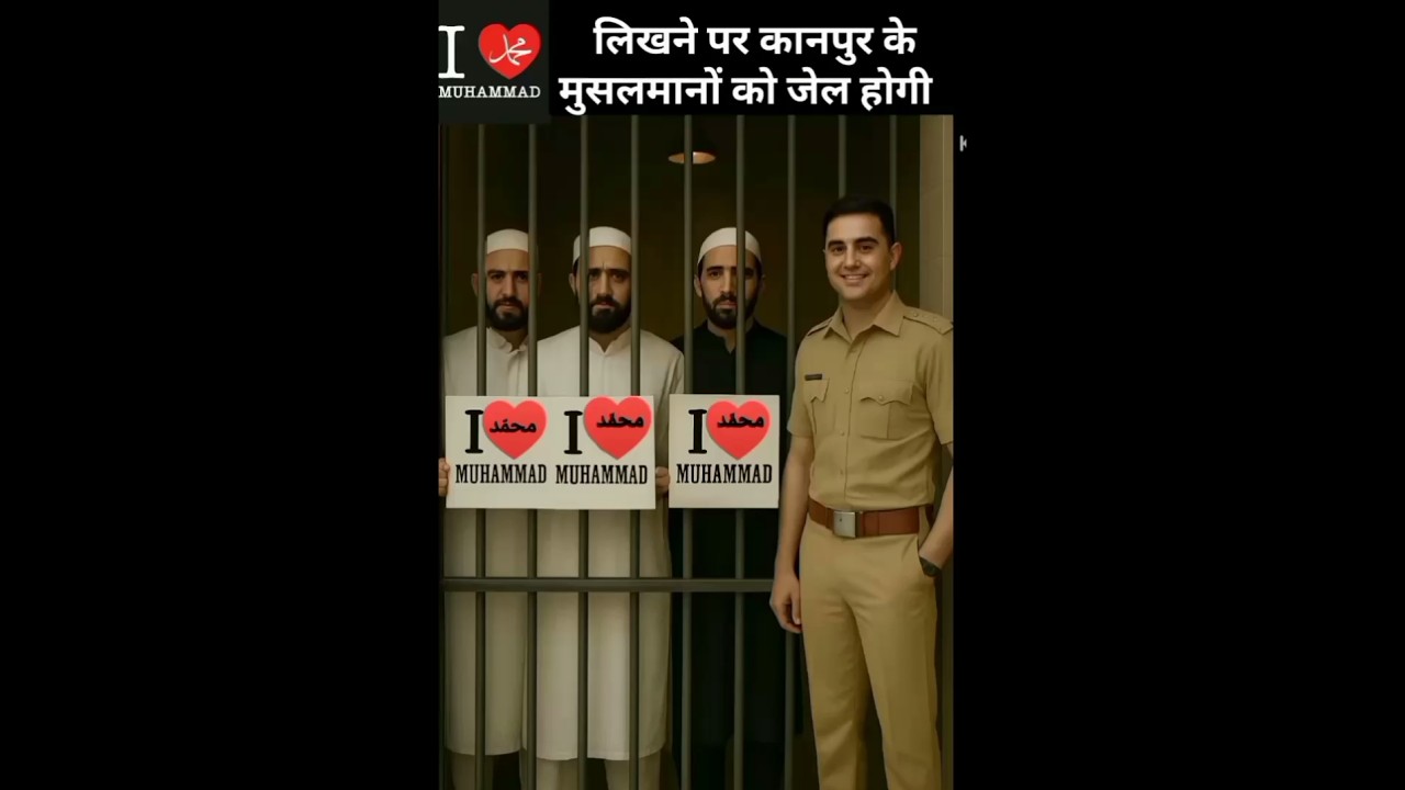 Kanpur Me Musalmano Ko Jail Sirf &ldquo;I Love Muhammad ﷺ&rdquo; Likhne Par 🤔😭😢 | #shorts  #ILoveMohammad
