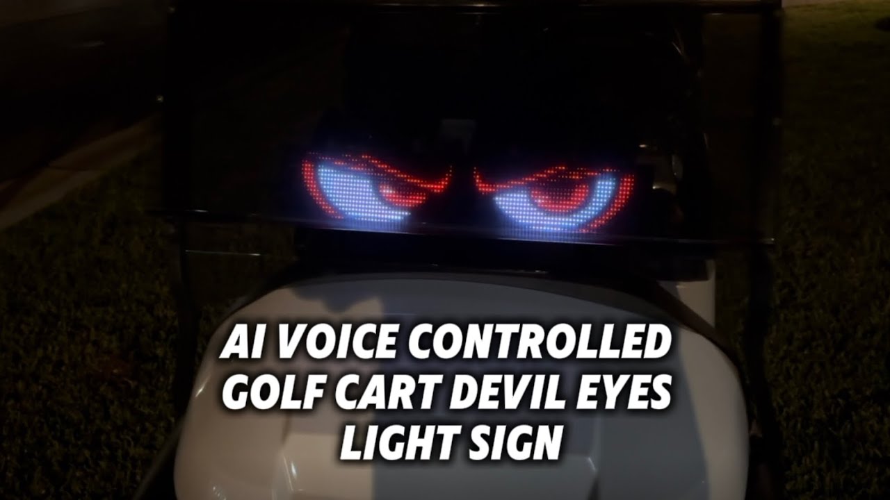 AI Voice Controlled Golf Cart LED Light Sign