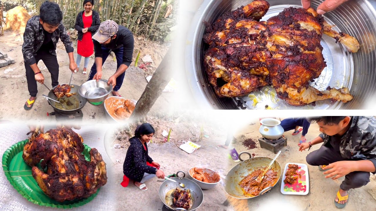জীবনে প্রথম full chicken fry😛|| শেষে দেখি লবণ নাই🤣🤣||@bongmamu ft. @RajbanshiVines