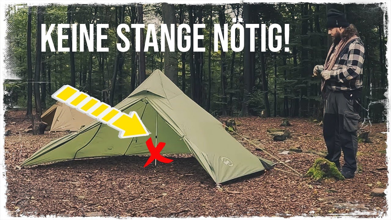 Zelt OHNE Gestänge AUFBAUEN ⛺ Luxe Minipeak II Trekkingzelt