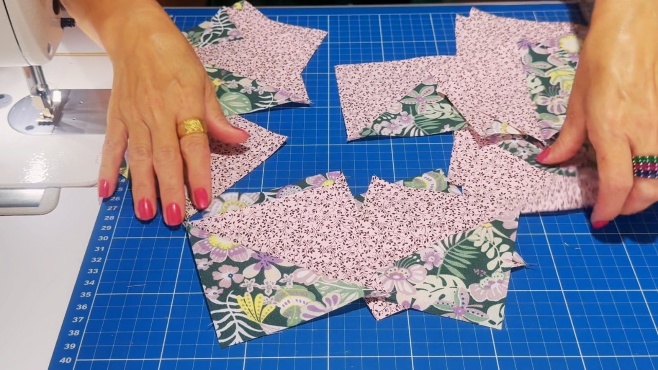SÓ com Quadrados Fiz esse Bloco de PATCHWORK Lindo FÁCIL para Fazer COLCHAS !!!