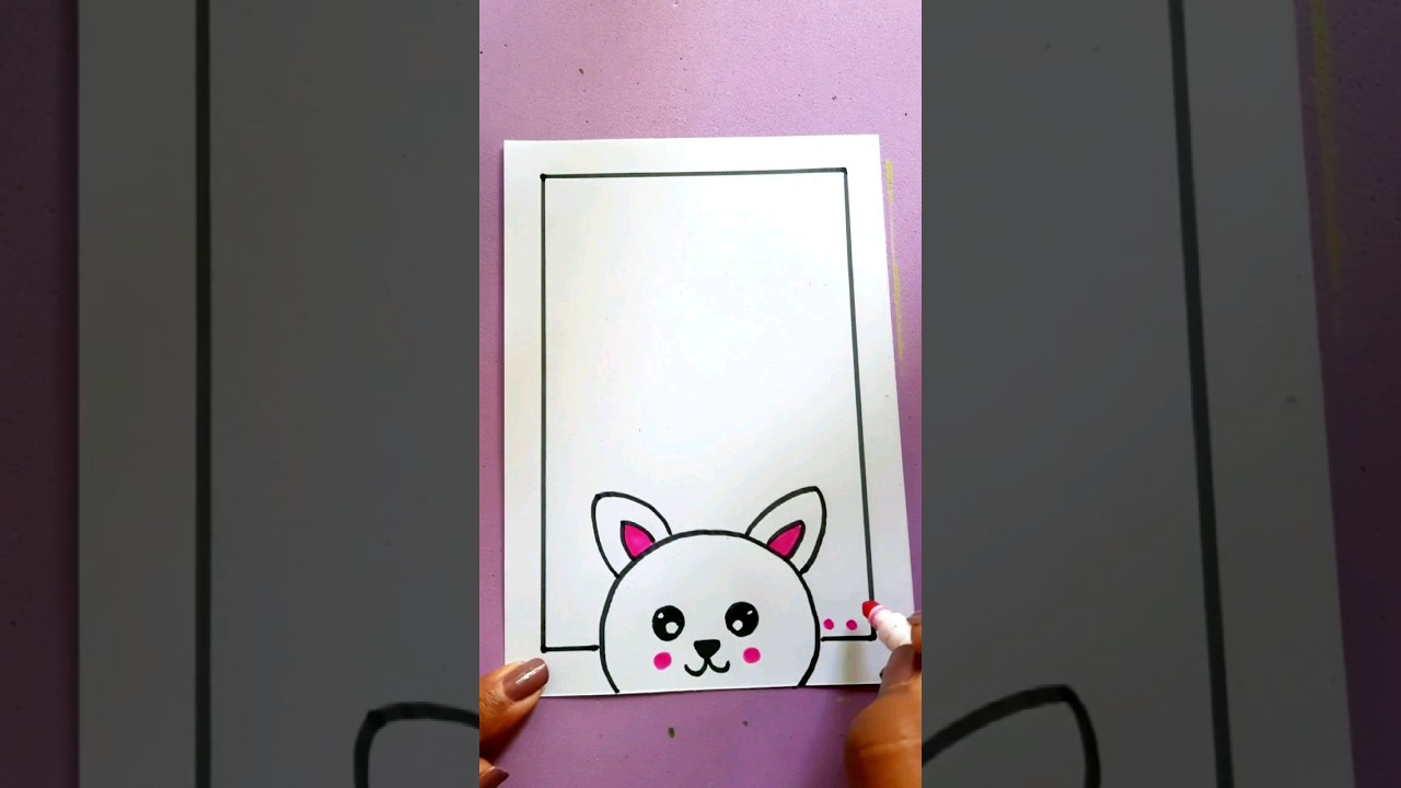 Cute front page border design ideas for project #art #diy #satisfying #shorts #doodle