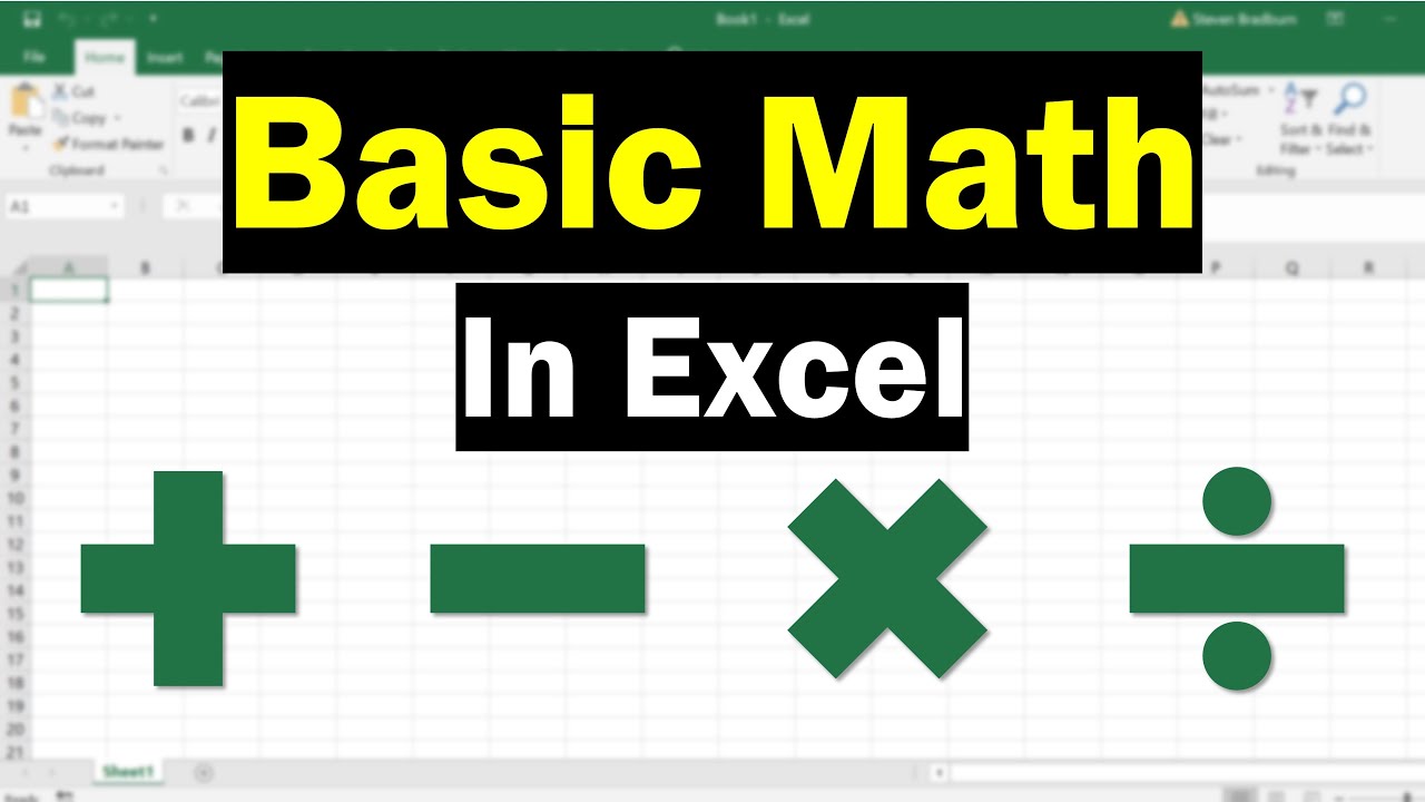 Как выполнять базовые математические действия в Excel (сложение, вычитание, умножение, деление)