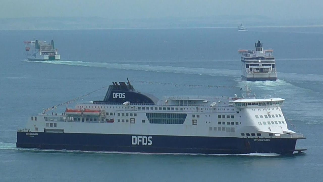 DFDS, P&O & Irish Ferries at Dover - Calais Seaways last day - 4th August 2021