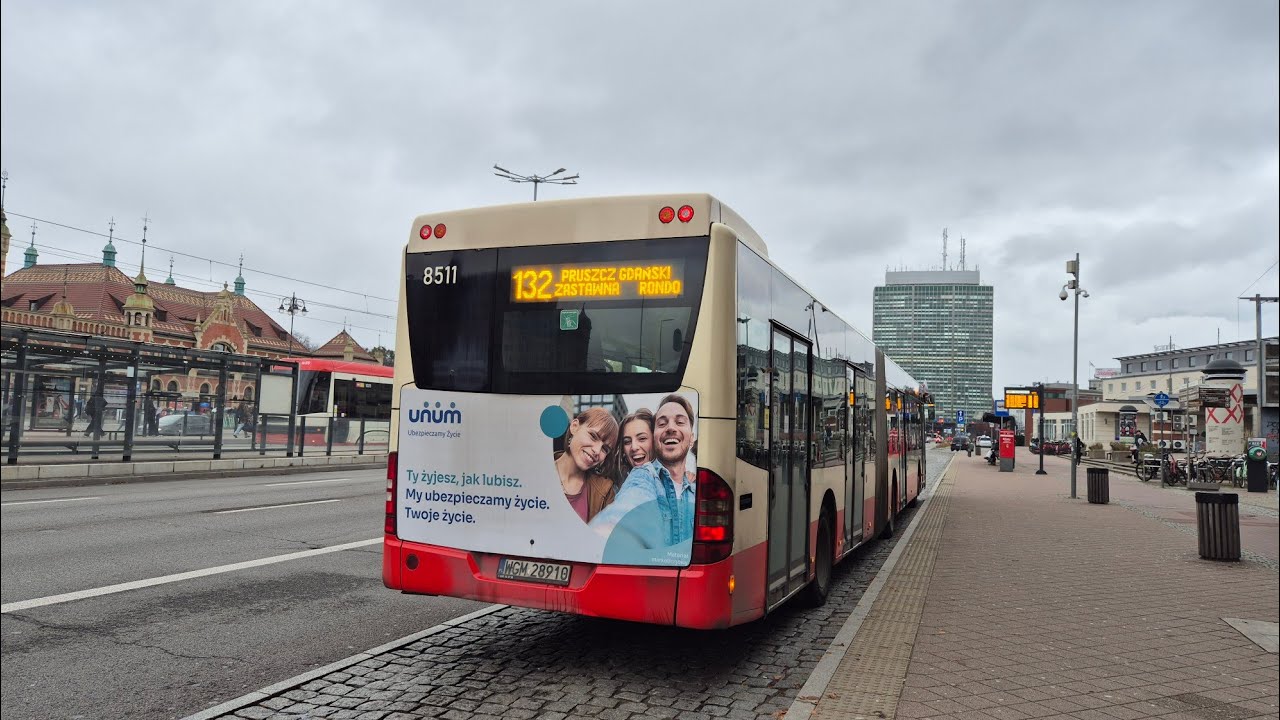 [BP Tour o. Gdańsk] Mercedes-Benz Conecto G #8511 - linia 132, kierunek Dworzec Główny