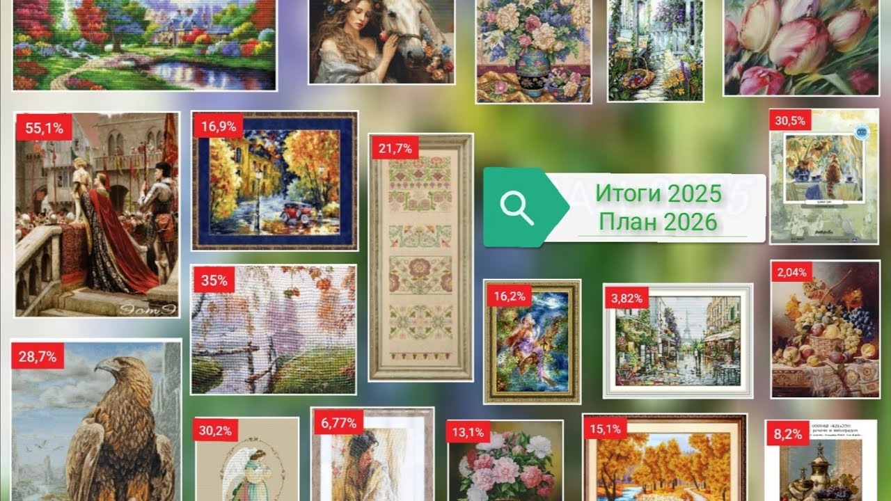 ВЫШИВАЛЬНЫЕ ИТОГИ 2025 ГОДА ☃️ ПЛАН НА 2026 ГОД 💥