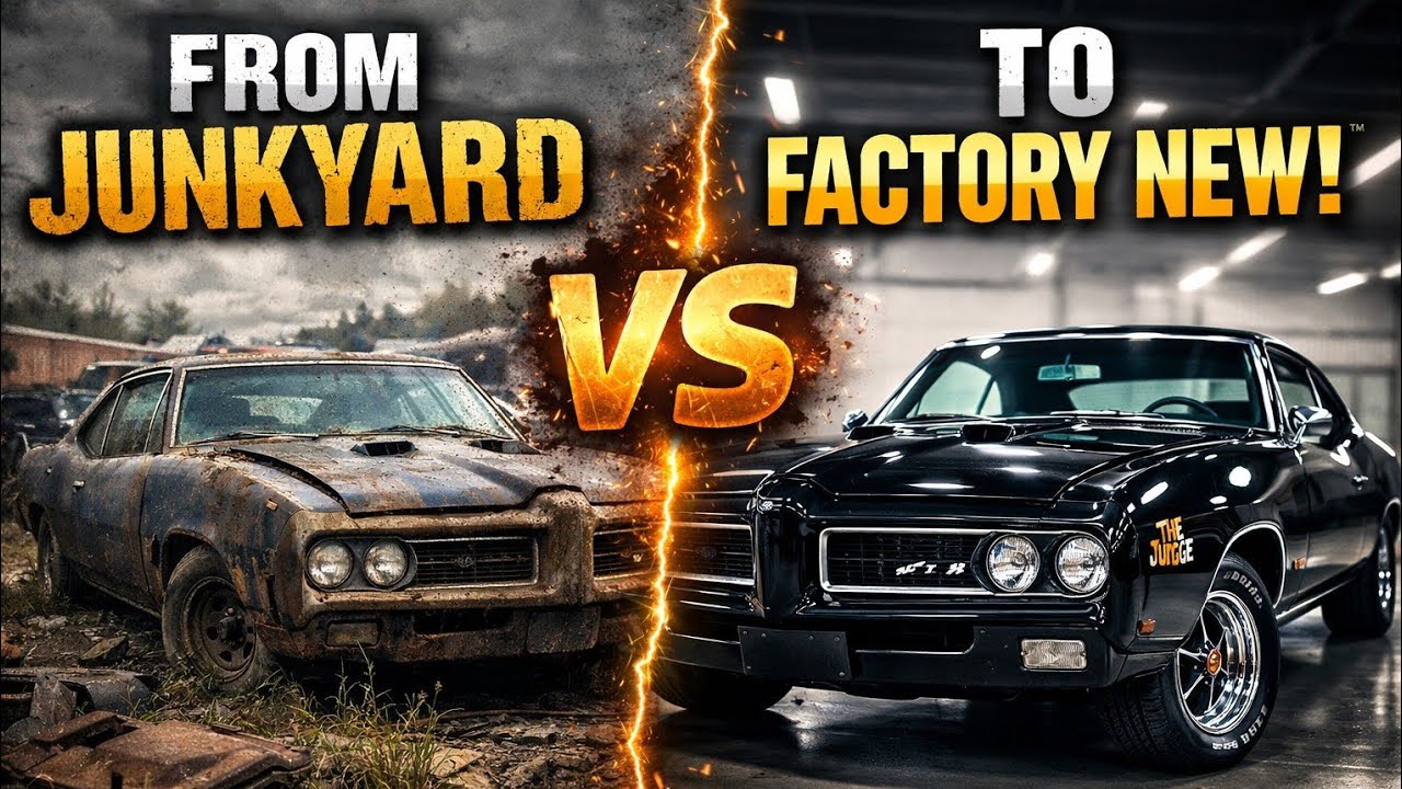 ASMR Car Restoration Full Rebuild of Black Pontiac GTO Judge 1969 | Junkyard to Factory-New Muscle