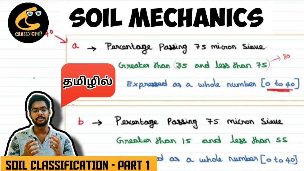 Soil Classification - Part 1 | Soil Mechanics | Civil in Tamil
