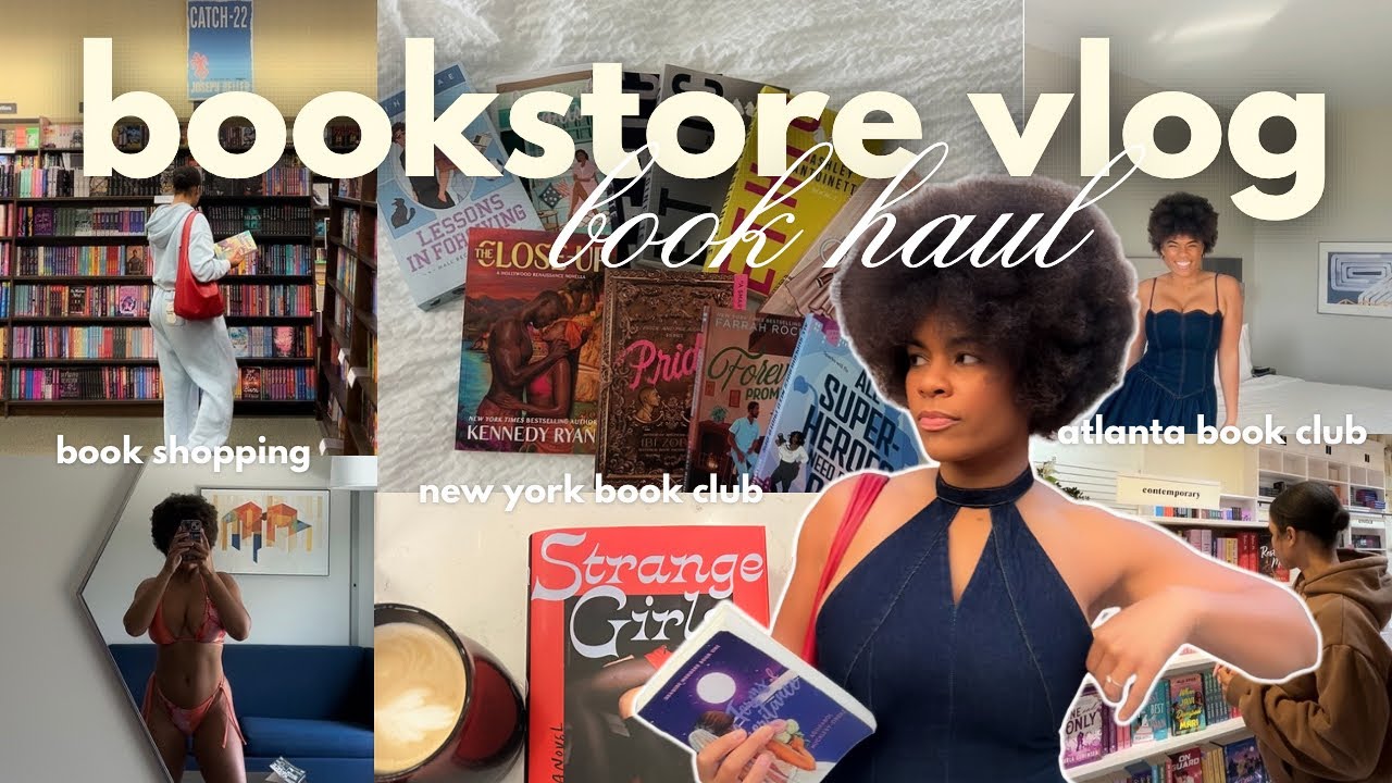 cozy bookstore vlog in new york & atlanta!! 🌃🗽 book shopping at barnes and noble + book club 