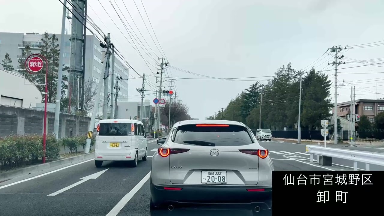 【仙台ドライブ】元寺小路福室線（福田町〜箱堤交差点〜銀杏町）2025年12月