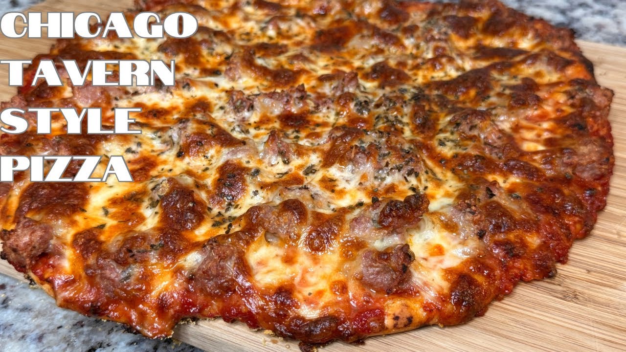 Chicago Tavern Style Pizza at Home | Thin Crust Pizza | Homemade Pizza