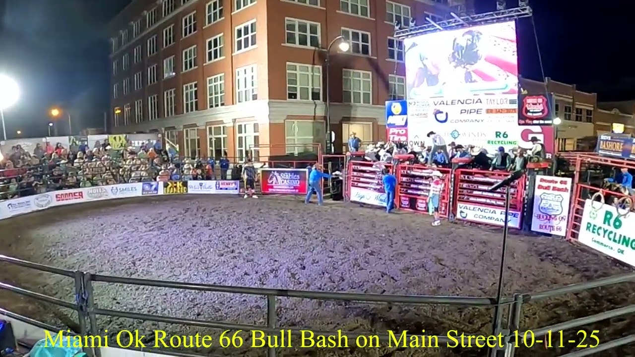 Miami Ok Route 66 Bull Bash on Main Street 10 min