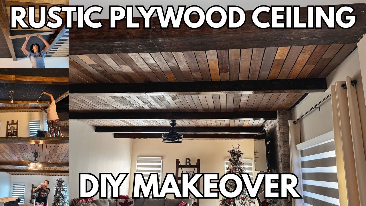 INSTEAD OF SHIPLAP....I USED PLYWOOD & MADE OVER FAMILY ROOM ON A BUDGET! COZY FARM STYLE CHIC!