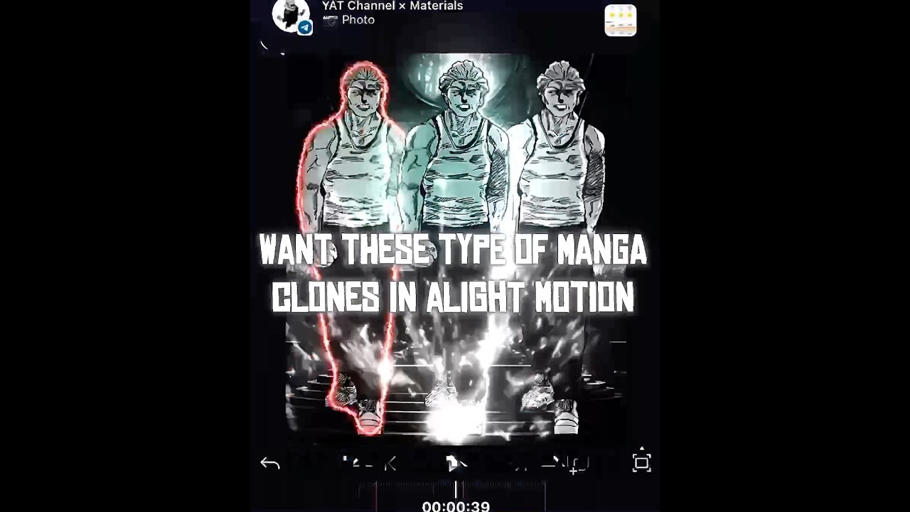 Manga Clones Tutorial in Alight motion || CLONE TUTORIAL || #clone #hakari #manga #tutorial #alight