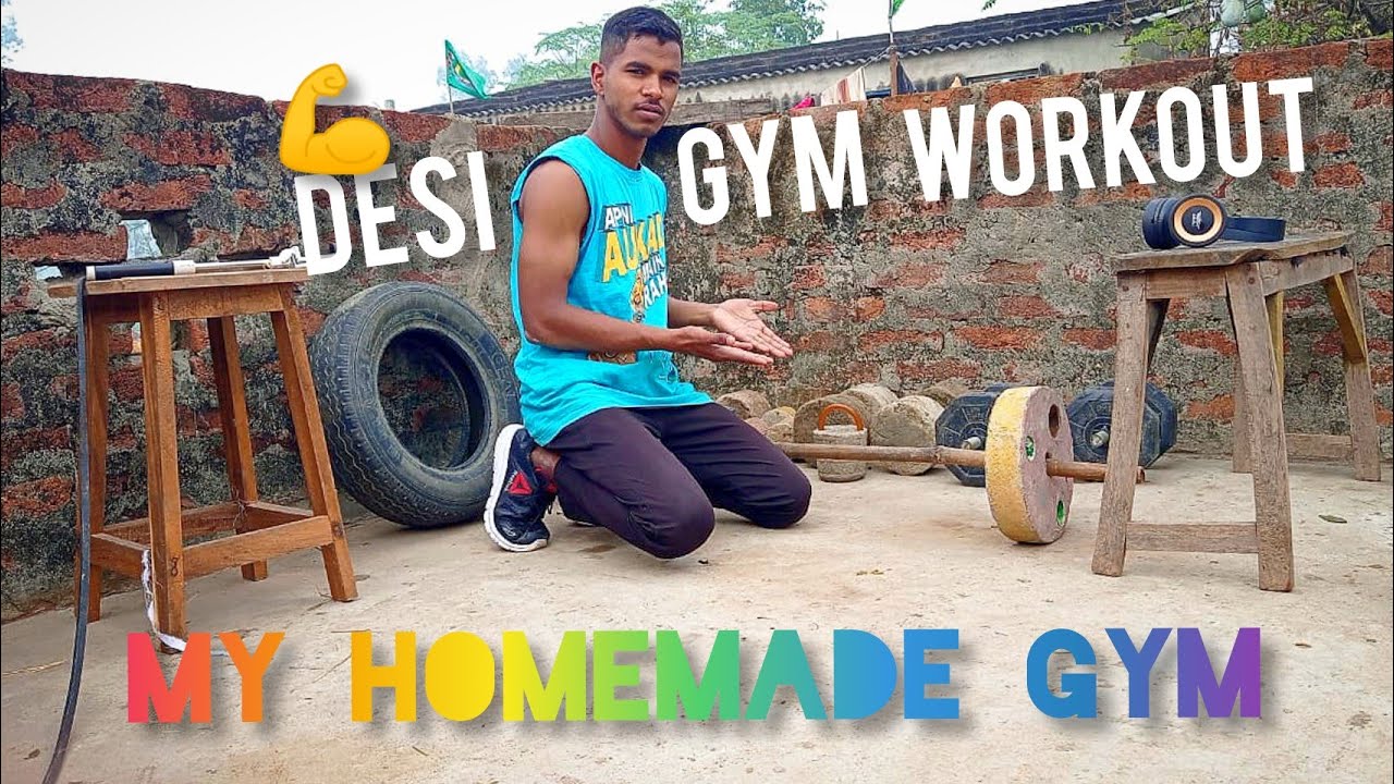 My Homemade village gym home workout_ poor man's gym | fitness shaban #gymmotivation #homemade