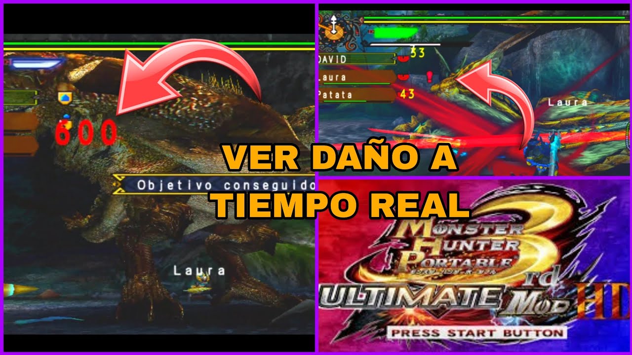 VER DAÑO A TIEMPO REAL MHP3RD PPSSPP #mhp3rd #monsterhunter #ppsspp #mhfu #dañoelemental #vervida