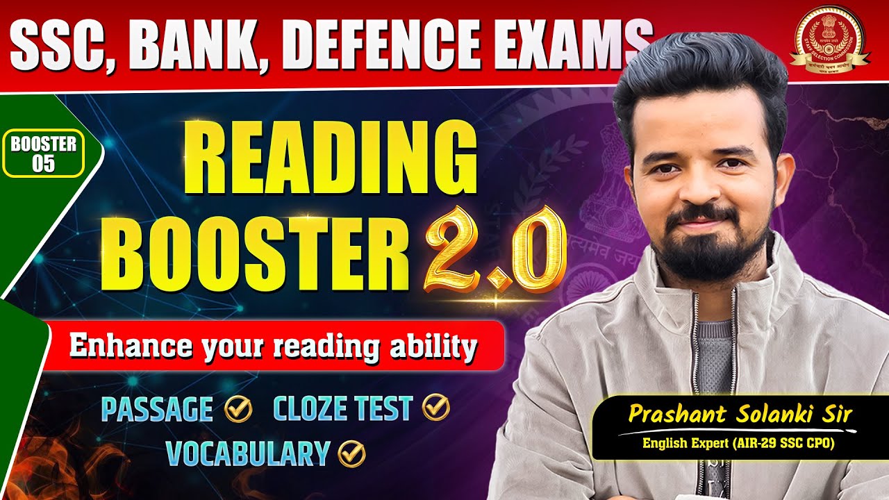 Reading Booster 2.0 | Class-05 | Master Reading Comprehension for All Exams | By Prashant Sir