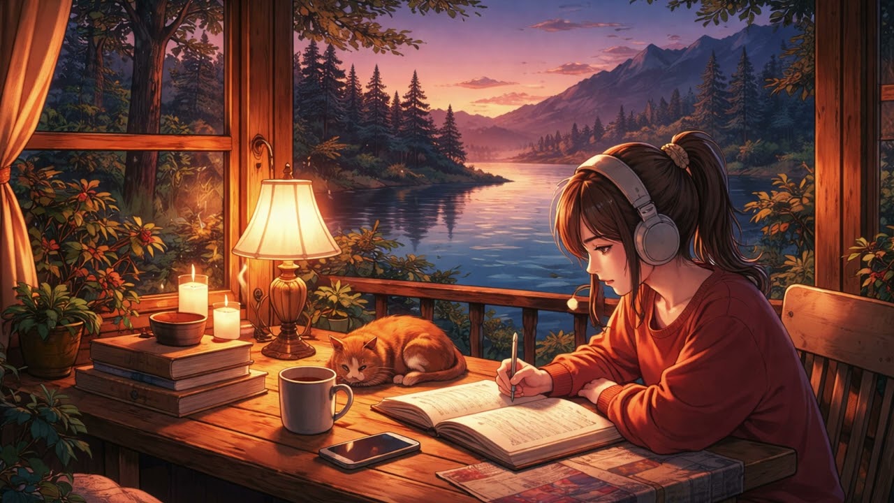 🌿 Peaceful Lo-Fi Place | Calm & Cozy Instrumental Vibes (47:17)