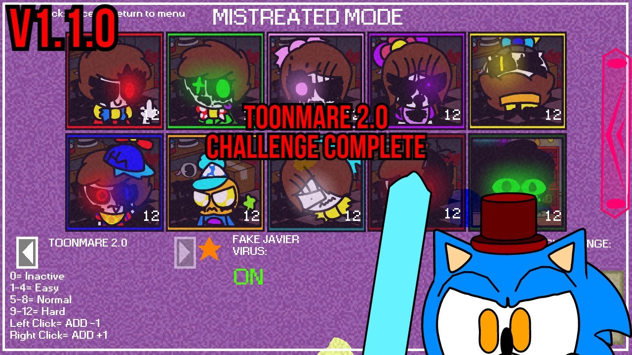 a Week with Javier 2: a New Season(v1.1.0) - Toonmare 2.0 Challenge Complete.