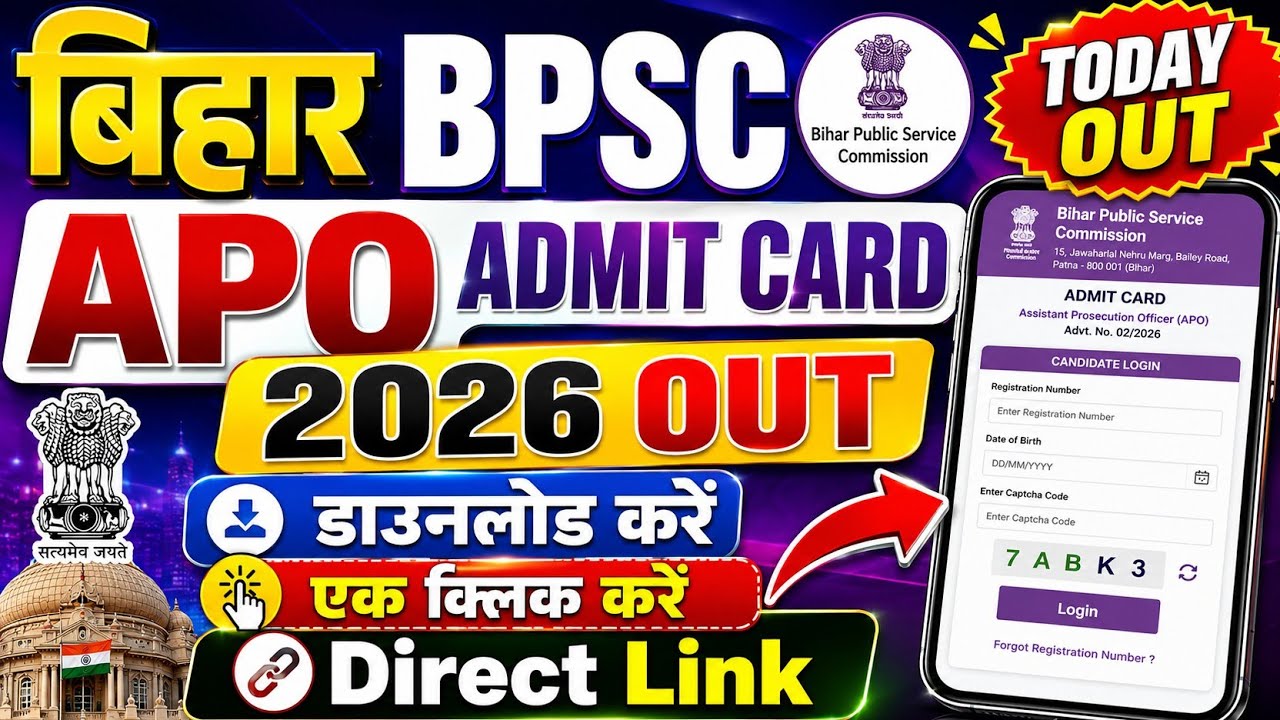 बिहार BPSC APO Admit Card 2026 || BPSC APO Admit Card 2026 Kaise Download kare ? BPSC APO Admit Card