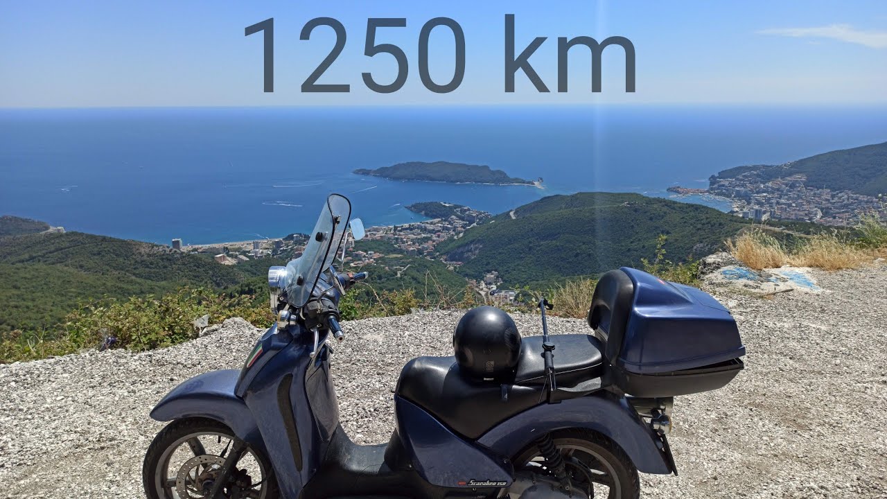 Aprilia scarabeo 150, long way down. Montenegro skuterom iz Srbije.