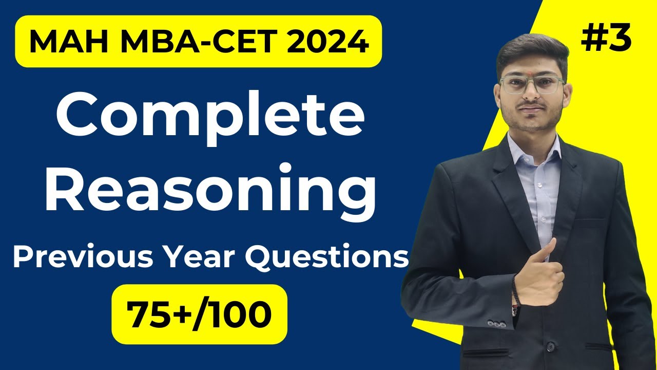 MAH MBA CET24| DAY 3| Logical Reasoning  PYQ | SCORE 75+  |By Akash Sir